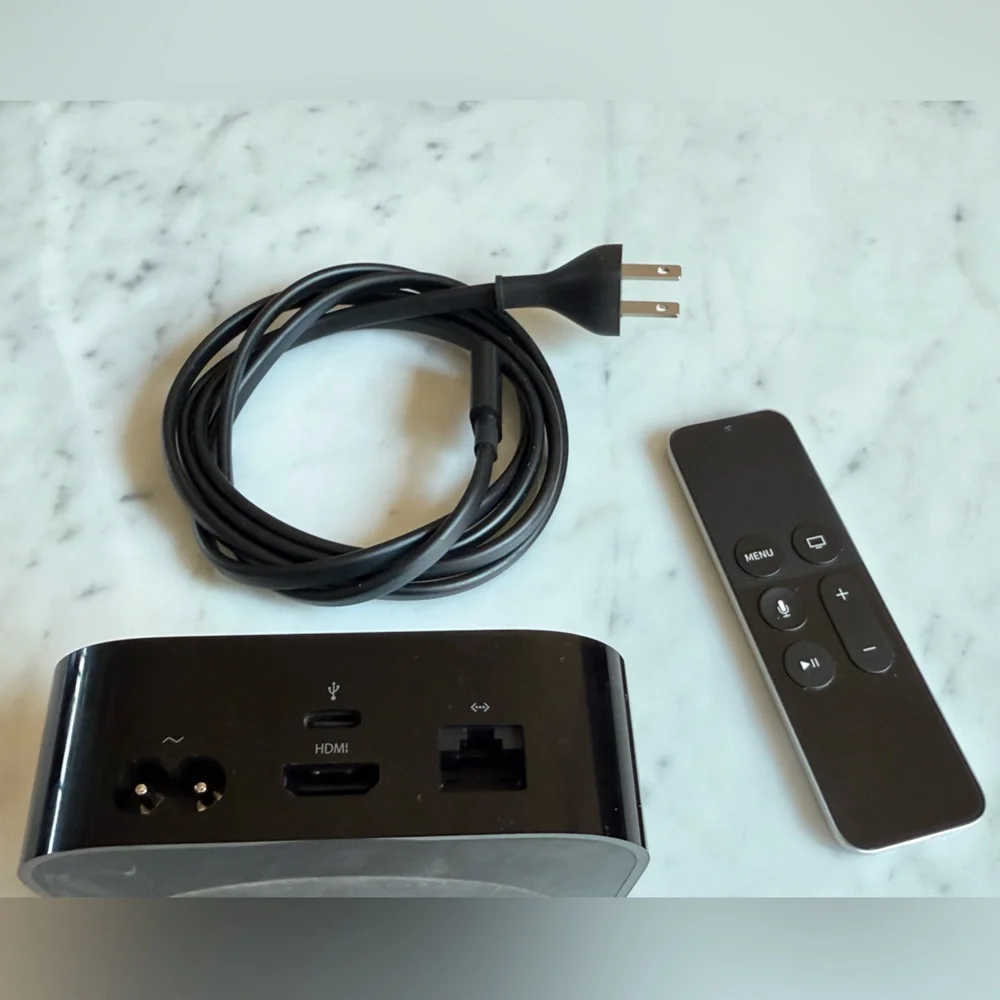 Apple TV HD 32GB A1625 MGY52LL/A Siri Remote Power Cord tvOS 26.6 Tested